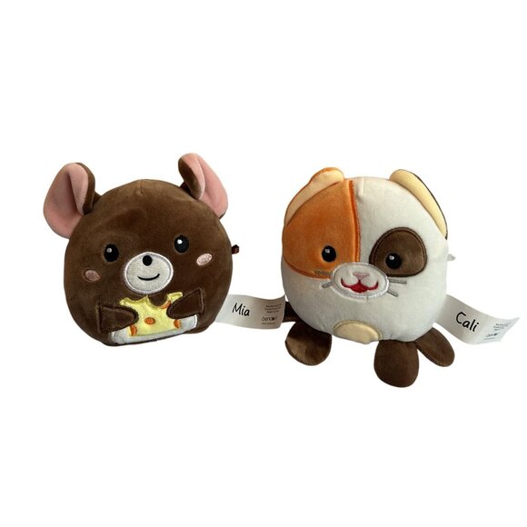 Cali Cat & Mia Mouse Soft 5" Plush Set By Brendon 2023 - Collectible - Picture 1 of 4